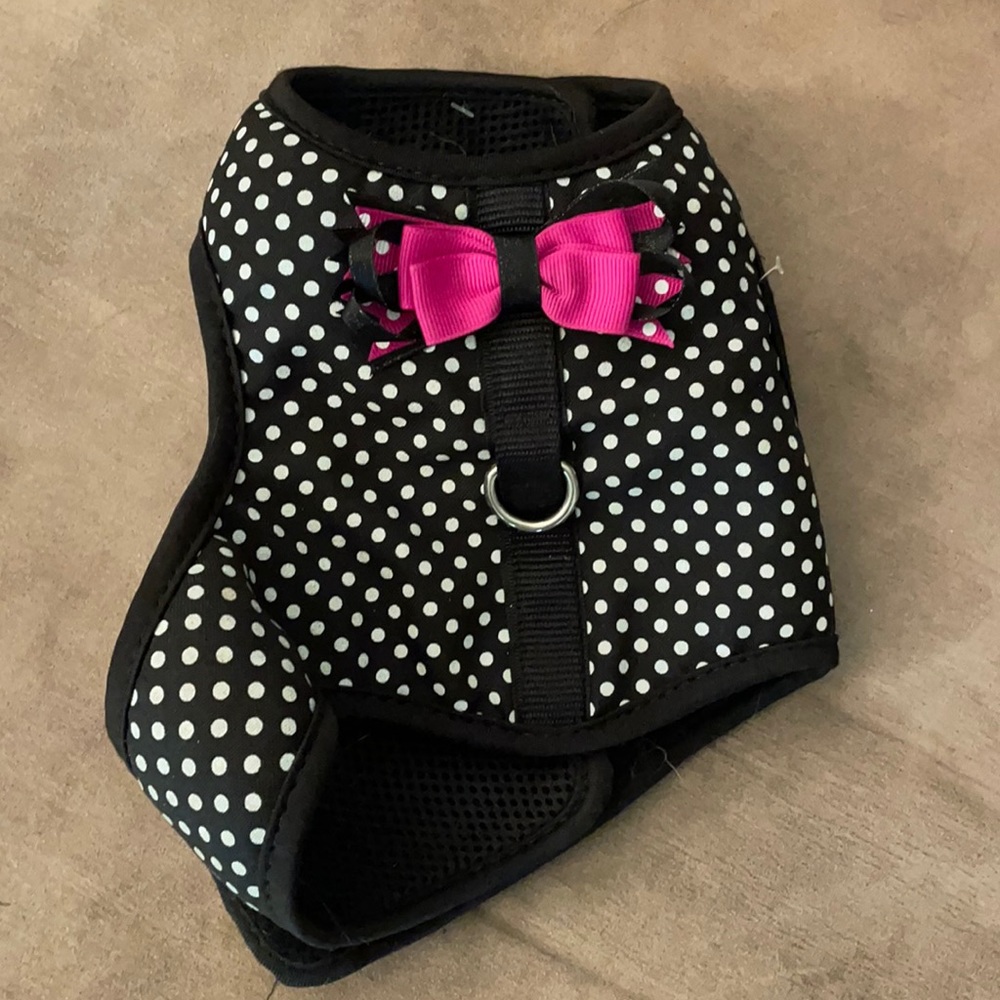 Pink girl dog harness